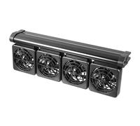 DOITOOL Enfriador de Acuario Negro Ventilador Ajustable de 2 Velocidades para Agua Dulce y Salada, Material Plástico y Aleación de Aluminio, Compatible Tanques 1.2 Cm de Grosor