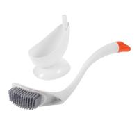 DOITOOL Escobilla para Inodoro Estilo Cisne con Soporte Blanco, Cepillo de Limpieza Abs para Baños en Casa y Dormitorios, Fácil Almacenamiento Dañar el Esmalte