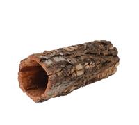 DOITOOL Escondite para Reptiles de Madera Forma de Tronco Hueco, Refugio Natural para Dragones Barbudos y Geckos, Adecuado para Decoración de Terrarios de Ambiente Tropical