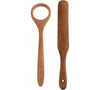 DOITOOL Espátula Multifuncional y Batidor de Masa Danés de Madera Antideslizante para Mezclar Pan Casero y Masa Madre Reutilizable
