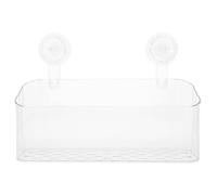 DOITOOL Estante de Ducha Ventosa Transparente Grande, sin Taladro, Tamaño L, Plástico Resistente, Almacenamiento para Baño y Ducha, Montaje en Pared, Estante Organizador Moderno para Baño