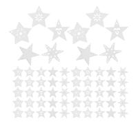 DOITOOL Estrella Decorativa de Madera sin Terminar 30 Mm, 100 Piezas Blancas para Manualidades Diy, Adornos Colgantes para Decoración de Pared y Fiestas Navideñas, Arte de Pared Artesanal