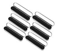 DOITOOL Estuche Metálico Rectangular para Bolígrafos y Lápices, 6 Unidades, Organizador Resistente Interior Acolchado Plateado, para Estudiantes y Oficina, Uso Diario Escolar