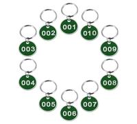 DOITOOL Etiquetas de Metal Verde Impermeables y Anticollision para Llaves y Equipaje con Anilla, Ideales para Agentes Inmobiliarios y Hoteles