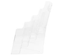 DOITOOL Expositor de Folletos Transparente Portafolletos de Acrílico para Mesa y Pared, Organizador de Archivos de Diseño Inclinado y Almacenamiento Clasificado para Oficina y Tienda