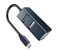 DOITOOL Extensor Tipo c USB Hub De Puertos Concentrador De Datos Soporte para Base De Carga Concentrador Multifunción para Computadora Portátil
