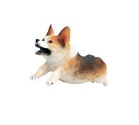 DOITOOL Figura Decorativa Corgi Estática Realista para Escritorio Modelo Sólido de Perro Mascota Adorno Detallado para Hogar y Oficina Juguete Interactivo para Decoración Compacta y