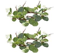 DOITOOL Floral De Primavera De Pascua De 12 Piezas para La Puerta Delantera Decorativa De Pascua con Coloridos Y Decoraciones De Conejito Decoración De Vacaciones Al