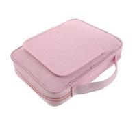 DOITOOL Funda Protectora para Libros y Tabletas de Poliéster Rosa Bolsa Organizadora Ajustable con Divisores Internos Resistente al Agua Adecuado para Estudio y Viaje