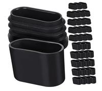 DOITOOL Fundas Protectoras para Patas de Mesa y Sillas Antideslizantes Resistentes Plástico Ovalado 40x20 Mm para Muebles Interior Hogar Oficina 40 Piezas Reutilizables