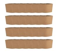 DOITOOL Fundas Protectoras para Tazas de Café Desechables, 50 Unidades de Cartón Corrugado, Diseño Antiarañazos para Bebidas Calientes en Eventos