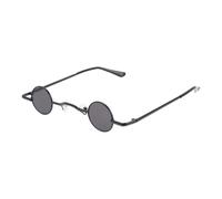 DOITOOL Gafas de Sol Redondas Vintage para Mujer y Hombre con Montura Metálica Negra, Protección UV y Diseño Punk para Días Obsequios y Playa