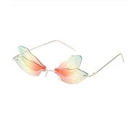 DOITOOL Gafas de Sol Unisex Diseño de Ala Inspirada en Insectos sin Montura, Material PC y Metal, Estilo Elegante y Moderno para Fiestas y Fotografía