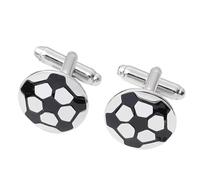 DOITOOL Gemelos Creativos de Fútbol para Camisa de Negocios, de Cobre Plateado, Diseño Redondo y Funcionalidad Estética y Práctica para Hombre