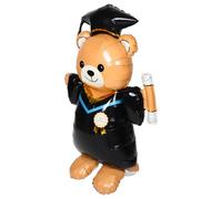 DOITOOL Globo Metalizado de Graduación 2025 Forma de Oso 3D Gigante de 155X95 CM Decoración Inflable para Fiestas y Celebraciones de Graduación Globo de Birrete para Fotos y Eventos