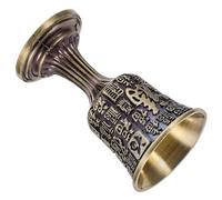 DOITOOL Goblet Pequeño de Latón Color Bronce con Patrón Fu Grabado Copa Ceremonial para Rituales y Ofrendas Vaso Vintage para Uso Doméstico y Espiritual para Porciones Individuales