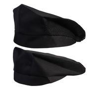 DOITOOL Gorra de Chef de Cocina Negra Transpirable 2 Piezas para Restaurante Unisex Gorra de Trabajo Malla para Cocineros y Servicio de Alimentos
