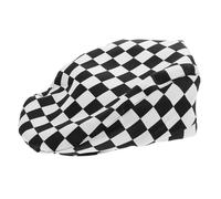 DOITOOL Gorro de Chef Unisex Estampado Negro y Blanco a Cuadros, Transpirable y Ligero, Gorra para Servicio de Comida en Restaurante, Hotel y Cafetería, Uniforme Profesional para Personal