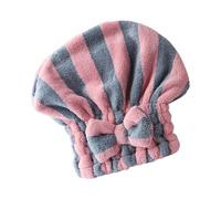 DOITOOL Gorro de Ducha Uso Casa para 25x28 Cm a Rayas de Microfibra Súper Absorbente Secado Rápido y Adecuado para Uso en Casa y Viaje Viaje