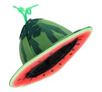 DOITOOL Gorro de Sandía Divertido de Terciopelo Suave y Tela No Tejida para Fiestas y Carnaval Tocado de Fiesta Unisex para Adultos y Disfraz de Sombrero de Fruta para Cumpleaños y