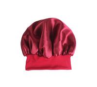 DOITOOL Gorro de Satén Mantiene el Cabello en Su Lugar con Banda Ancha Elástico para Dormir Color Rojo Adecuado para Pacientes de Quimioterapia y Niñas