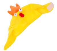 DOITOOL Gorro Protector Térmico para Mascotas Gorro Calentito para Cachorros y Gatos Color Amarillo Diseño de Pollito Tejido de Felpa Suave 1 Pieza para Uso Fiestas y Sesiones de