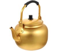 DOITOOL Hervidor de té de aluminio de 2 l con tapa de gas, tetera coreana vintage para café, hervidor de agua, hervidor de vino de arroz tradicional coreano, hervidor de vino de cocina, olla de servir