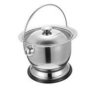 DOITOOL Inodoro De Cubo De Orina De Acero Inoxidable Orinal De Viaje Para Adultos Urinarios De Plástico Para Hombres Recipiente Para Orina Nocturna Cámara De Escupidera Baño Inodoro