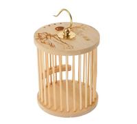 DOITOOL Jaula de Madera para Grillos Gancho de Cobre, Jaula Redonda para Cría y Transporte, Hábitat Portátil para Insectos, Comedero Natural para Grillos Silvestres