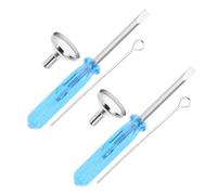 DOITOOL Juego 2 Mini Embudos Acero Inoxidable para Urnas Pequeñas, Kit Relleno Destornillador Azul para Colgantes de Cremación, Accesorios Prácticos para Joyas de Cenizas y Perfume