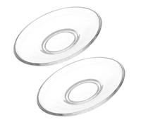 DOITOOL Juego de 2 Platos de Vidrio Transparente Redondos 12X12 CM para Aperitivos y Postres Platillos Pequeños para Té Multifuncionales y Versátiles para Uso Interiores y Reutilizable