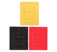 DOITOOL Juego de 3 Pegatinas Antideslizantes para Ratón Inalámbrico Funda para Ratón Resistente al Sudor Almohadilla Adhesiva de Agarre Total en Negro Rojo Oscuro y Amarillo para
