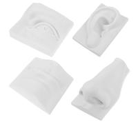 DOITOOL Juego de 4 Modelos de Yeso para Escultura y Dibujo de Rasgos Faciales Práctica Artística Figuras de Ojos Orejas Nariz y Boca Herramienta Didáctica para Bocetos y Decoración de