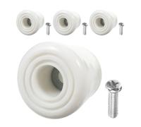 DOITOOL Juego de 4 Sets de Punteras y Frenos para Patines en Línea, Material PU Resistente al Desgaste, Color Blanco, para Pistas de Patinaje al Aire Libre y Hielo