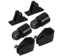 DOITOOL Juego de 6 Herrajes para Toldos Bimini, Soporte Plástico Negro Base Cóncava y Tapa de Ojo Deslizante, Adecuado para Montaje en y Botes Varios Estilos