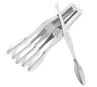 DOITOOL Juego de 6 utensilios para comer cangrejo de acero inoxidable, tenedores multifuncionales para mariscos y de mar, diseño elegante y práctico, 16,2 cm