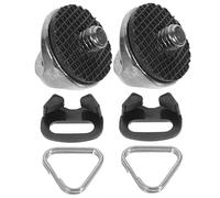 DOITOOL Juego de Anillos Triangulares de Repuesto para Cámara, Gancho Partido y Tornillos de Fijación, Acero Inoxidable y ABS, 1 Set