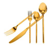 DOITOOL Juego de Cubiertos Resistente y Delicado Diseño de Acero Inoxidable Dorados Incluye Tenedor y Cuchara para Cocina para Uso Hogar