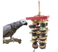 DOITOOL Juguete de Madera para Morder Loros y Aves Pequeñas Colgante Que Promueve el Ejercicio y Cuidado del Natural