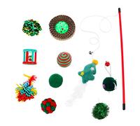 DOITOOL Juguetes Deportivos 10 Piezas Juguete para Gatos Palo Teaser Gatito Varita Teaser Suministros De Juguetes para Gatos Juguetes para Masticar El Gato Juego De Juguetes El Plastico