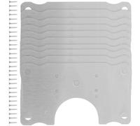 DOITOOL Kit de 10 Placas de Reparación de Bisagras de Acero Inoxidable para Gabinetes Tornillos Incluidos Diseño Multiorificio para Fijación de Puertas y Muebles de Madera