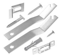 DOITOOL Kit de 2 Juegos de Colgadores de Cuadros Antirrobo de Hierro para Marcos de Madera Cierre de Seguridad Compatible Paredes de Yeso Adecuado para Museos Hoteles y Galerías de