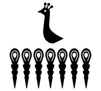 DOITOOL Kit de 8 Adornos Metálicos Negros de Calabaza y Pavo para Decoración de Mesa de Acción de Gracias Decoración Otoñal para Hogar Manualidades DIY Hierro Resistente Adecuado para