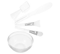 DOITOOL Kit de Herramientas para Aplicación Delicada para Mascarillas Faciales con Cuenco de Vidrio Cristalino y Cepillos de Silicona y Nylon en Rutinas de Cuidado en Casa o Spa
