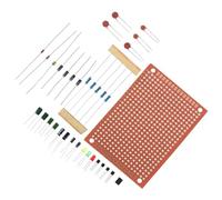 DOITOOL Kit de Soldadura para Principiantes Placa de Práctica Modular y Componentes Electrónicos Variados Material Plástico Seguro Adecuado para Aprendizaje y Entrenamiento Soldadura