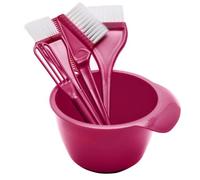 DOITOOL Kit de Tinte Cabello Cepillo Rojo y Tazón Abs y Nylon para Mezclar Crema Adecuado para Principiantes y Profesionales en Coloración Capilar