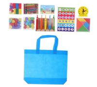 DOITOOL Kit Montessori de Matemáticas con Palitos Contadores Manipulativos de Fracciones y Figuras Geométricas para Preescolar y Primaria Educativo Portátil con Caja Organizadora