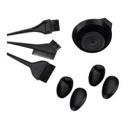 DOITOOL Kit para Teñir el Cabello Cuenco Mezclador y Pincel de Plástico Negro, Set Completo para Uso Doméstico DIY y Peluquería Profesional