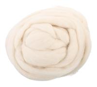 DOITOOL Lana para Fieltrar Natural Blanco 200g para Manualidades Suave y Fácil de Teñir Adecuado para Needle Felting y Principiantes