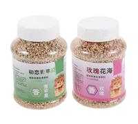 DOITOOL Lecho para Hámsteres y Pequeños Animales Virutas Aromáticas Fragancia Manzana Verde y Rosa Paquete de 2 Botellas de 600 Ml Absorbente y Desodorante para Conejos Hurones y